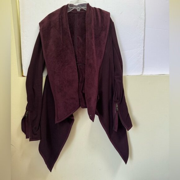Lululemon Presence OfMind Jacket Sherpa Fleece Red Cozy Wrap Cardi Zip Sleeve 8 - Picture 3 of 16